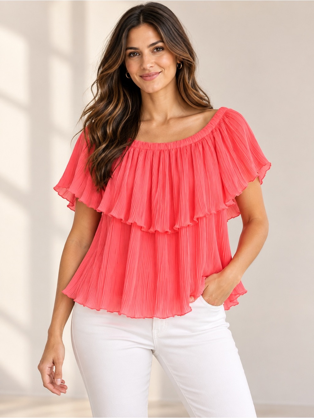 🎉5 for $45🎉 Express pleated top blouse shirt size L